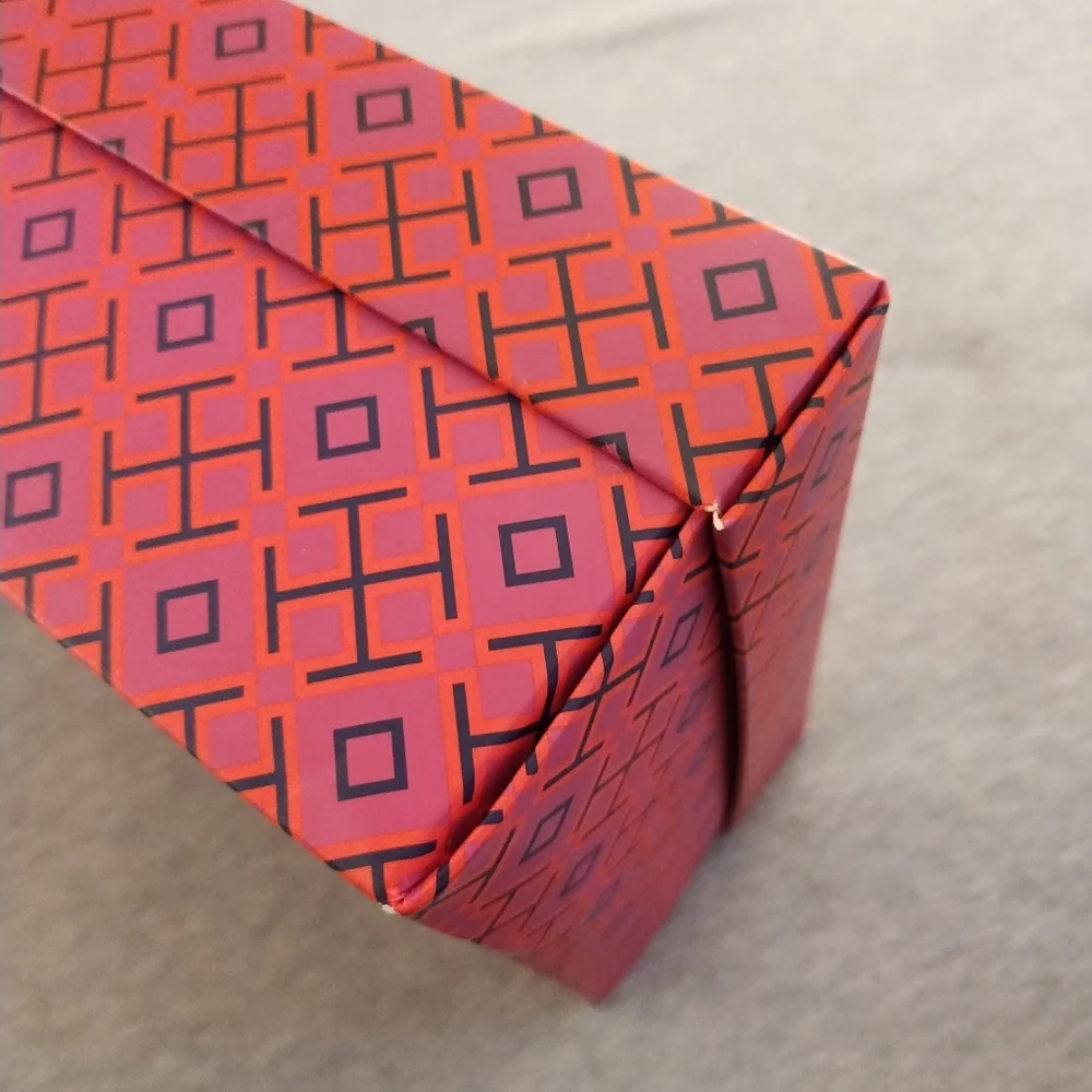 Tory Burch Shoe Box With Bold Geometric Design - Empty